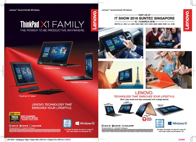 Lenovo IT Show 2016 flyer Laptop mobile phone yoga