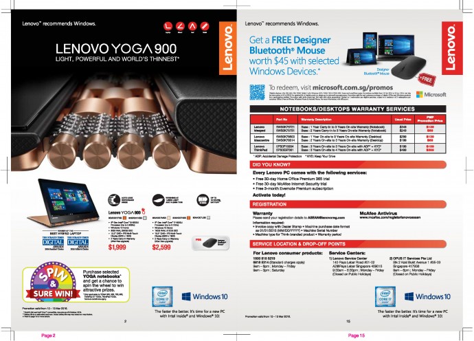 Lenovo IT Show 2016 flyer Laptop mobile phone yoga