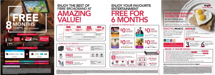 Singtel IT Show 2016 flyer broadband mobile tv