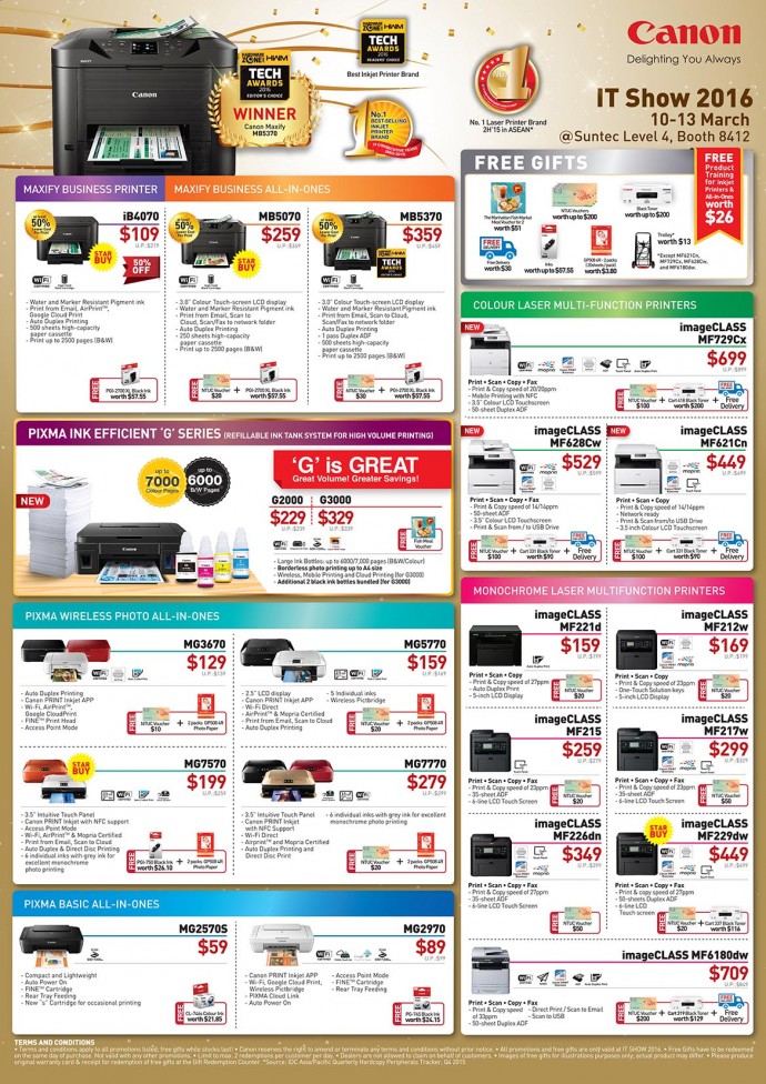 Canon printer IT Show 2016 Flyer