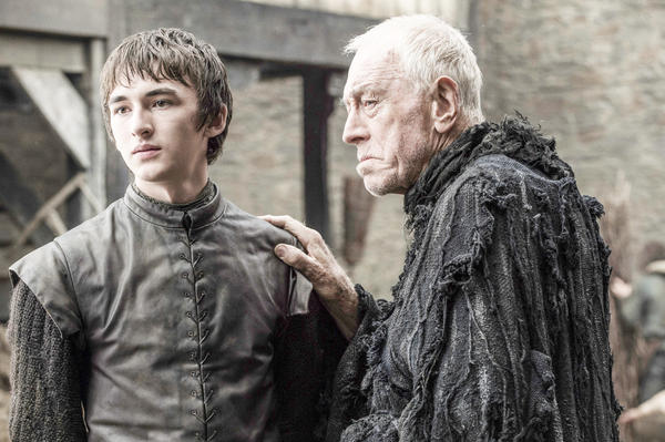 Isaac Hempstead Wright as Bran Stark and Max von Sydow as the Three-Eyed Raven – Photo credit: Helen Sloan/HBO
