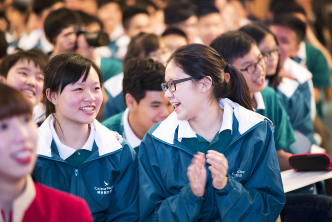 Over the next six months, the students will be led by Cathay Pacific pilots and staff volunteers and learn about various aspects of the aviation industry including inflight services and flight operations, and be guided by aviation professionals through a range of interactive activities that will help with their self-development. (Cathay Pacific photo)