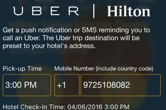 Hilton Uber App integration-001
