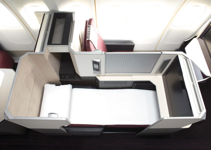 Japan Airlines Business Class with airweave mattress