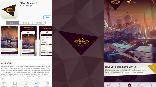 Etihad Airways iPhone App