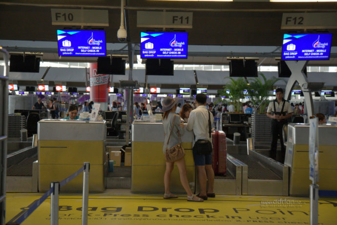 Bangkok Airways check in counters at Bangkok Suvarnabhumi Airport