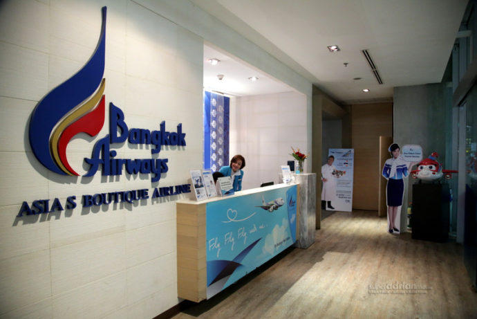 Bangkok Airways Blue Ribbon Lounge at the International terminal of Bangkok Suvarnabhumi Airport