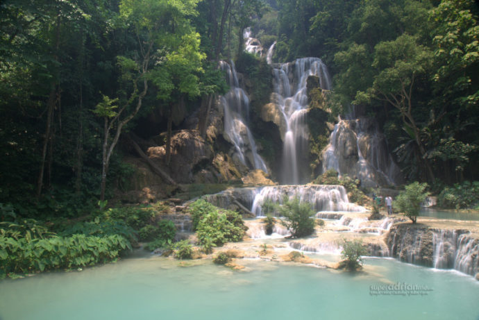Kuang Si Waterfalls at Luang Prabang in Laos.