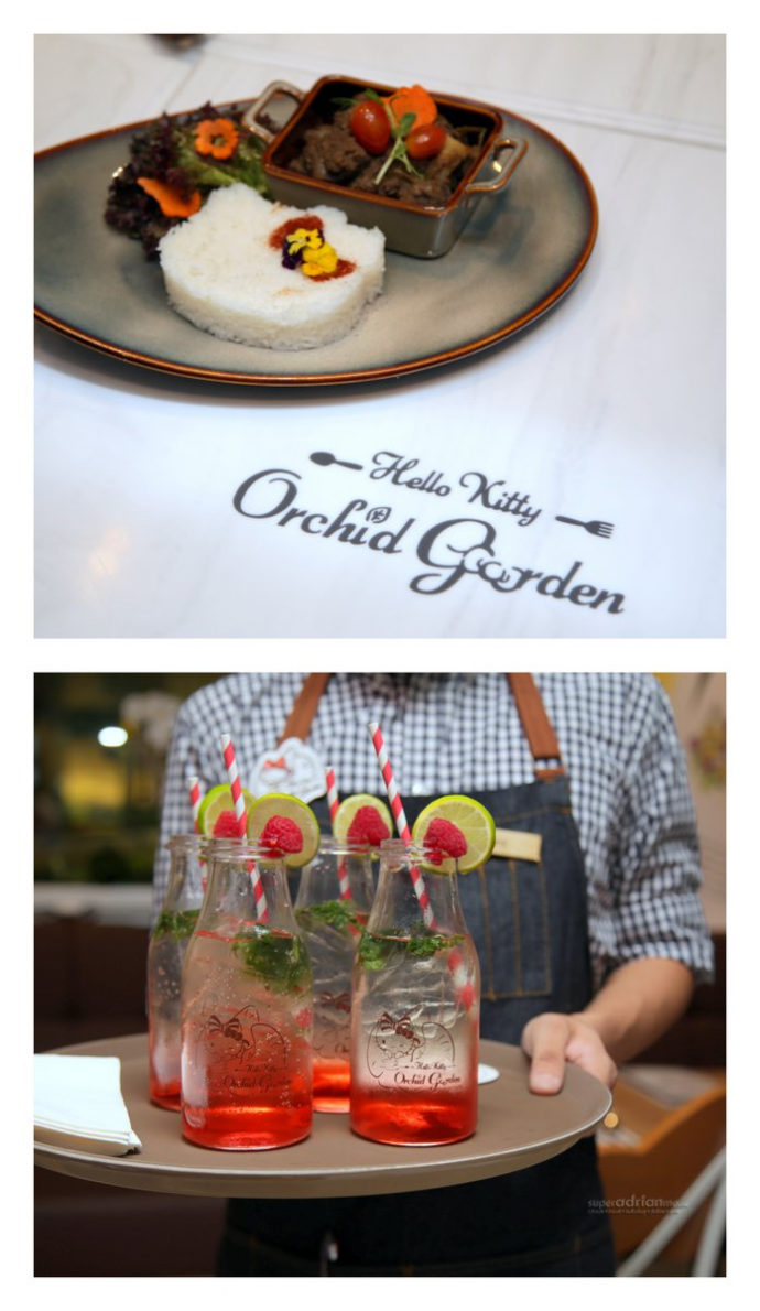 Find Hello Kitty in the food, plating and drinks at Hello Kitty Orchid Garden Cafe