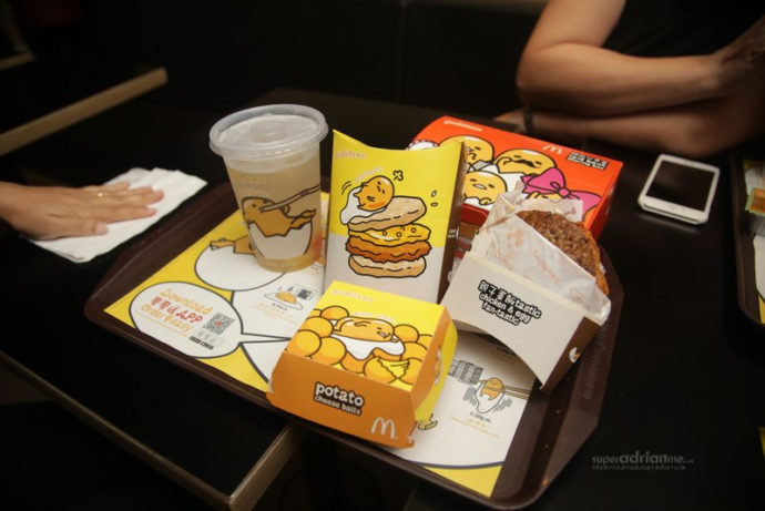 Gudetama Meals at McDonald's in Hong Kong