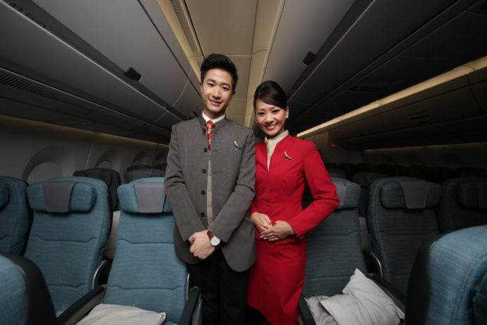 Economy Class in Cathay Pacific's Airbus A350 aircraft