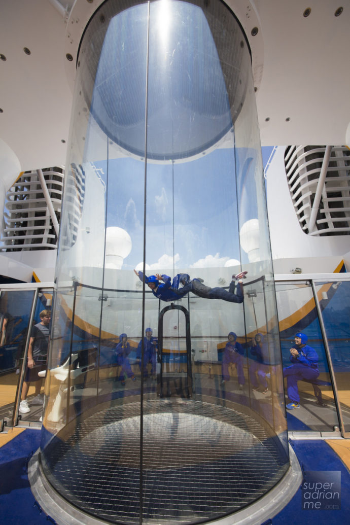 iFly experience on board the Ovation of the Seas. But book early as spots get taken up very fast.