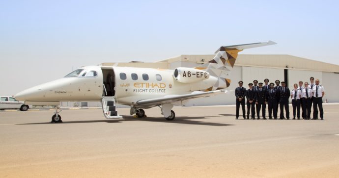 Etihad Flight College Cadet Pilots instructors and Phenom