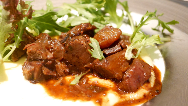 Tender Beef Shank and Tendon in Red Wine Sauce, part of the S$20 Bar Set Lunch Menu at Caffe B.