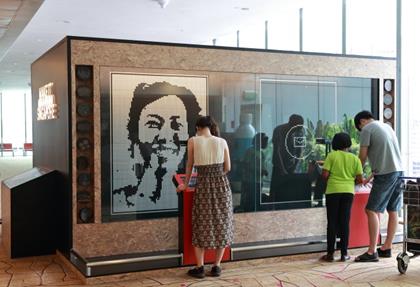 ‘Make it Your Singapore’ showcase at Terminal 2 – ‘Dots Portrait Wall’