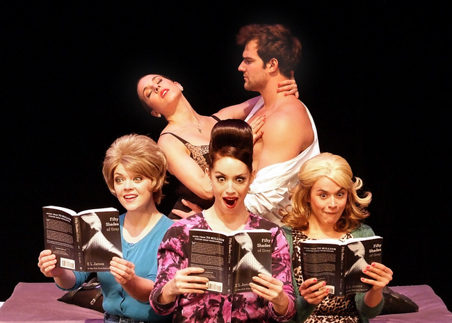 The musical opens with a ladies book club deciding to read Fifty Shades of Grey.