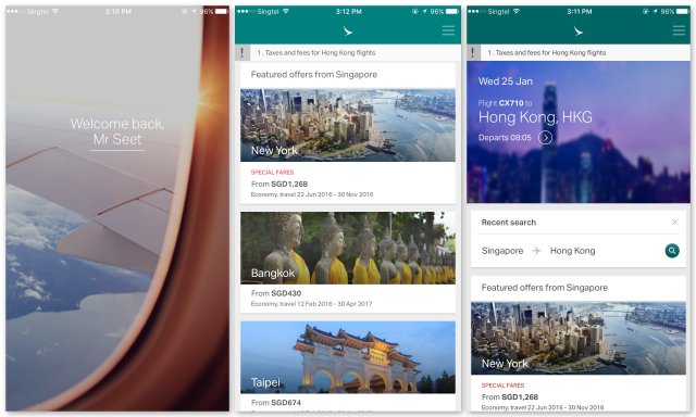 Cathay Pacific Airways Mobile App