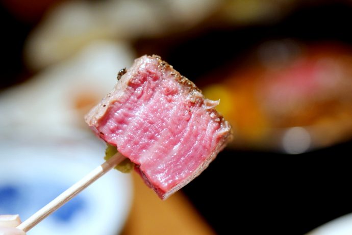 Osaka Kitchen from Japan Food Town presents Matsusaka Sirloin and Tenderloin with Wasabi and Yuzu Salt.