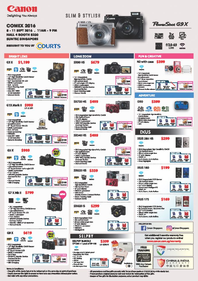 Canon COMEX 2016 DSLR Camera Flyers Offer Best Deal