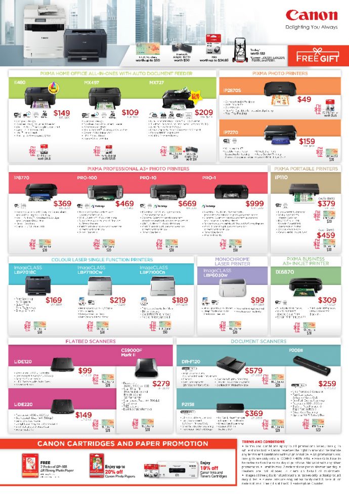 Canon COMEX 2016 Printer cartridge Flyers Offer Best Deal
