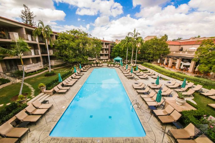 The pool at The Langham Huntington Pasadena.