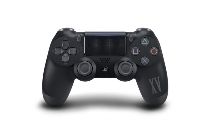 Royal grey logo on the grip of the bundled new DUALSHOCK4 wireless controller.