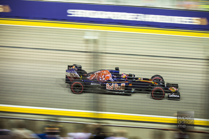 Toro Rosso at the Practice Race of the 2016 Singapore Airlines Singapore Grand Prix.