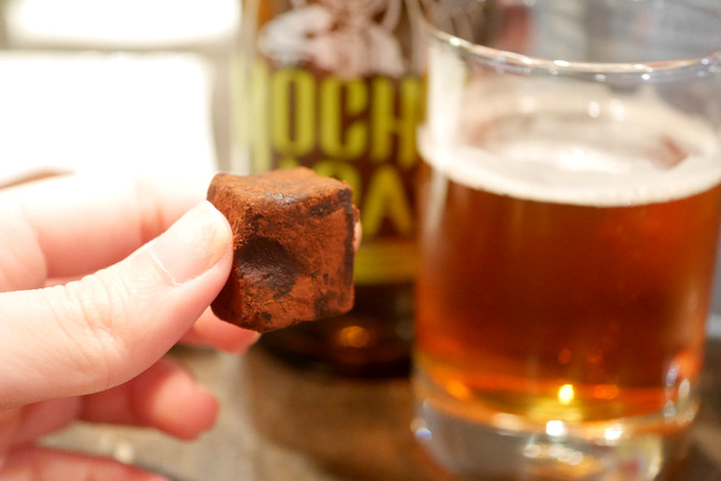 Demochoco presents their first ever Chocolate and Beer pairing session at Draft and Craft. Pictured here is the Sitio Tanque Truffles and Mocha IPA.