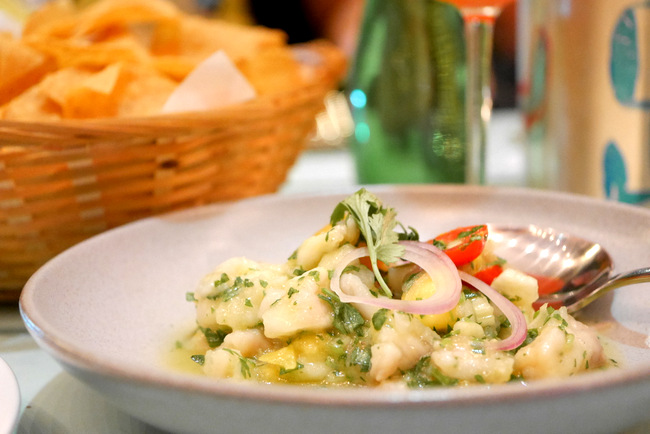 Super Loco Robertson Quay: Mango Ceviche (S$18) features wild snapper cured in lime, mango, shallot and coriander.