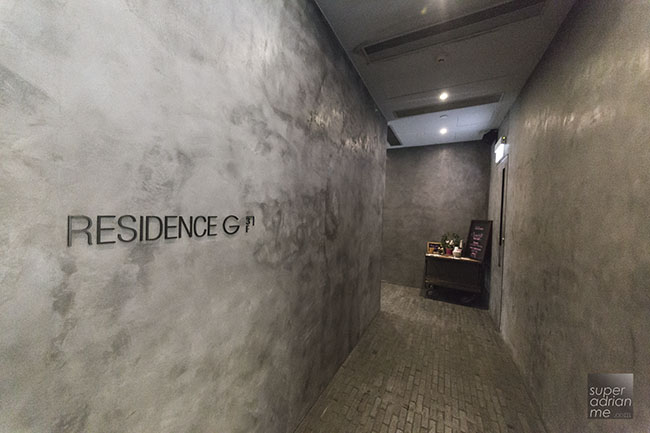 The lobby of Residence G in Hong Kong is located on level 3