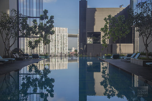 Club floor exclusive pool at Oasia Downtown Hotel Singapore