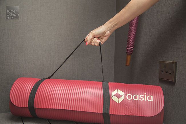 Yoga Mat in Oasia Downtown Hotel Singapore Club rooms give you the option to head over to do some yoga in the hotel