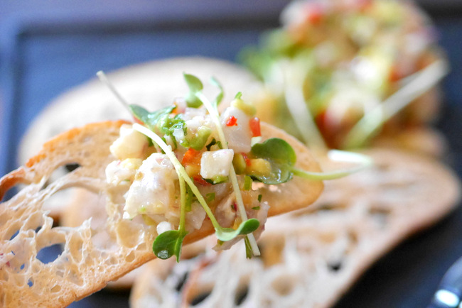 Alchemist Beer Lab's Ceviche of Goldband Snapper (S$16) with tequila, lime and hot sauce jelly.