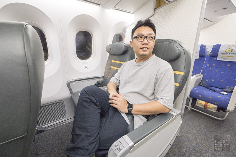 SUPERADRIANME's Dennis in ScootBiz during the Inaugural flight from Singapore to Sapporo