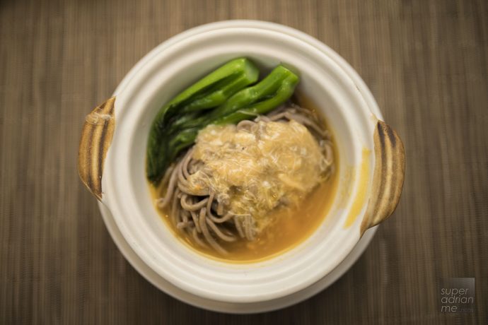 Szechuan Court - Handmade Ramen, Hairy Crab Roe, Golden Pumpking Soup topped with Hairy Crab Roe