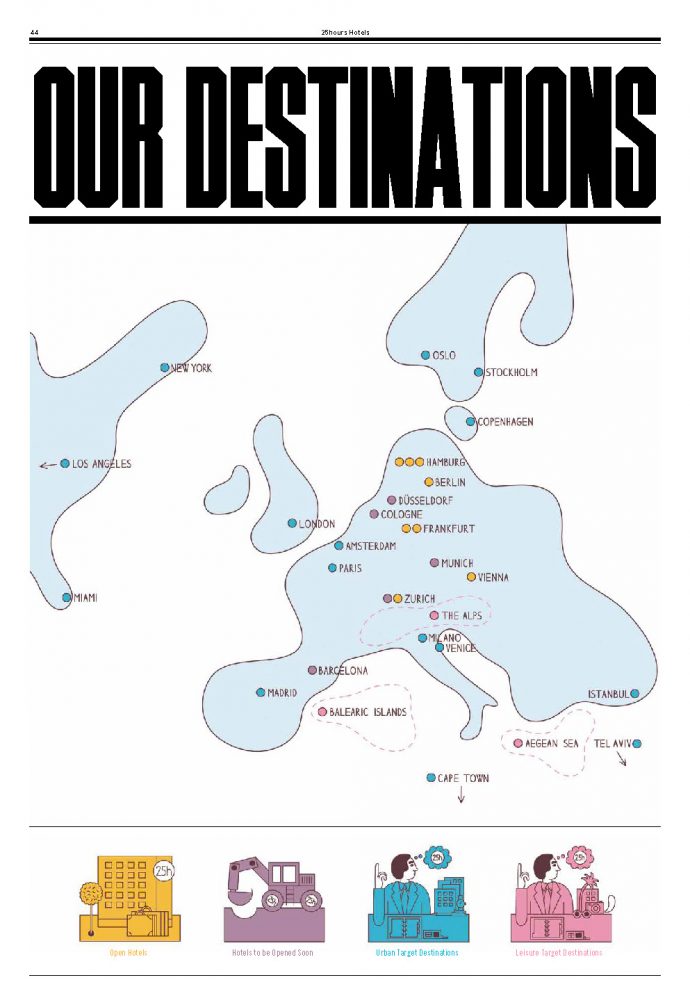 25hours Hotels Destinations and target destinations (Source: 25hours Hotels)