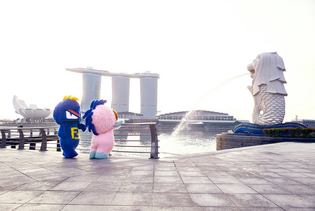 Fendirumi Piro-chan and Bug-chan are in town for FENDI's re-opening in Marina Bay Sands, Singapore. (Credit: FENDI)