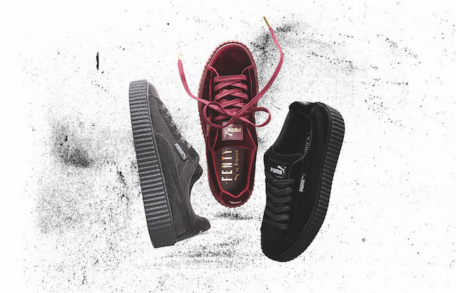 FENTY PUMA by Rihanna unveils The Velvet Creeper in Black, Burgundy and Cement for Men and Women.