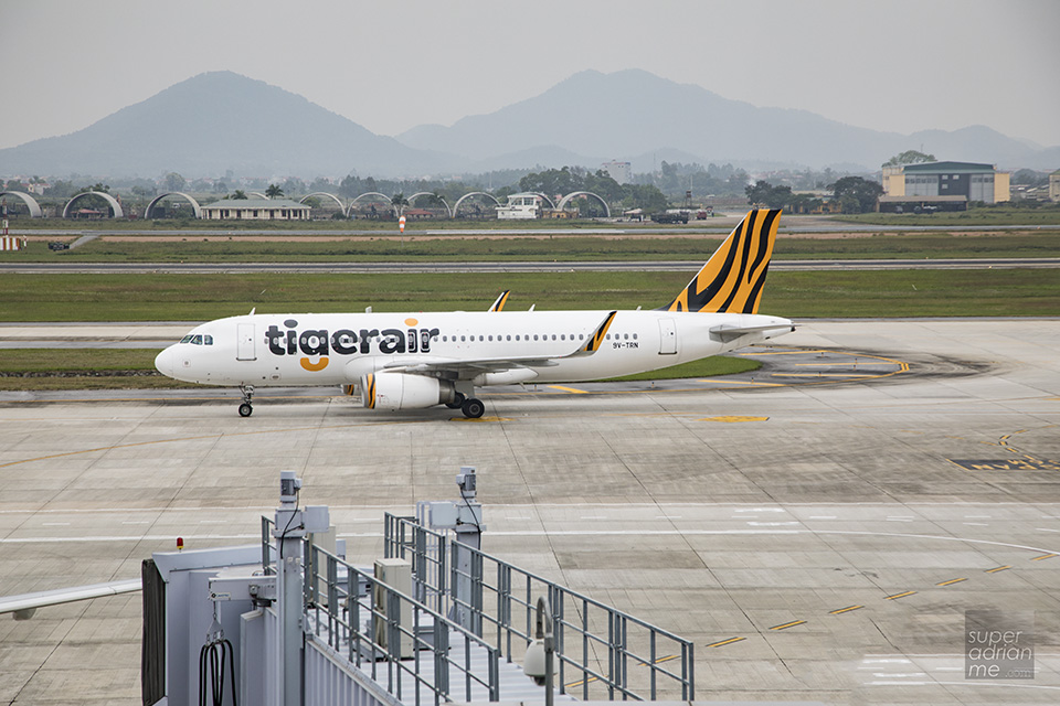 Tigerair (9V-TRN) A320 aircraft taxiing at Hanoi Noi Bai Airport