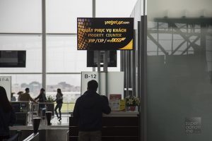 Vietjet Check In Counter In Hanoi Airport For VIP CIP and skyBOSS customers