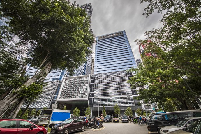 Facade of Sofitel Singapore City Centre taken in December 2016