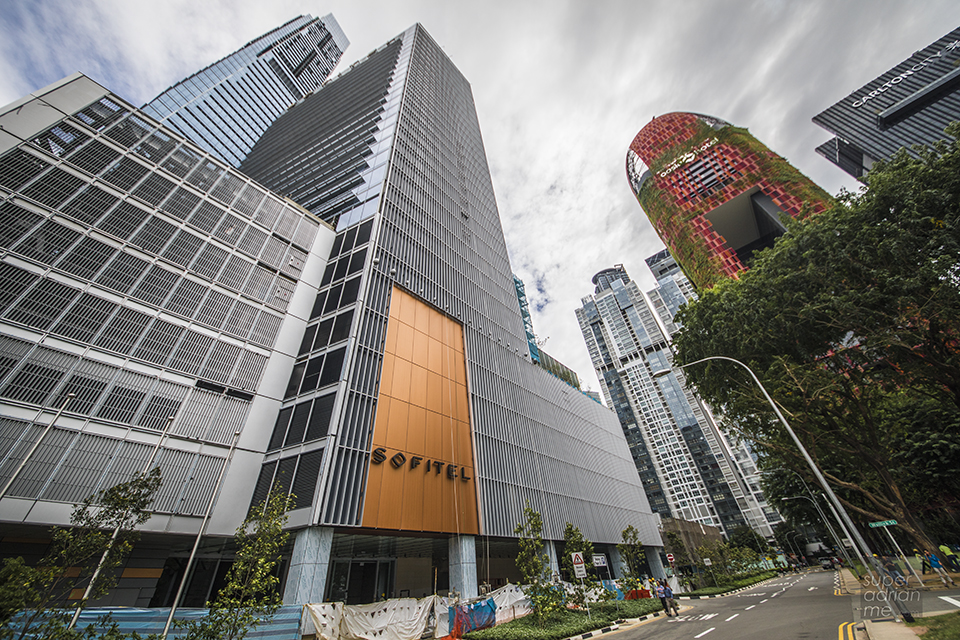 Facade of Sofitel Singapore City Centre taken in December 2016