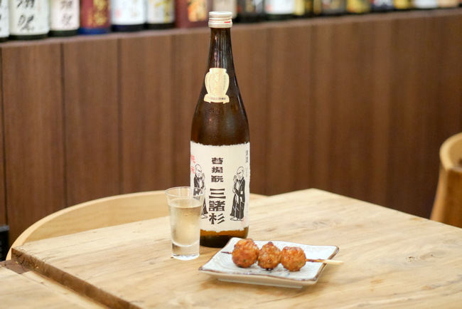 One the most special sakes available at Shukuu Izakaya is the Bodaimoto from Imanishi Brewery (S$118/bottle), and is best paired with the Tsukune (S$4.50).