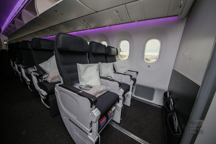 Economy seats in Air New Zealand's Dreamliner
