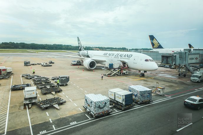 Air New Zealand Boeing 787 Dreamliner in Singapore Changi Airport