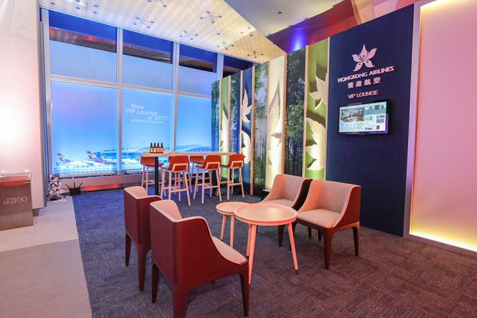 Club Bauhinia VIP lounge in Midfield Concourse HKIA to open Q1 2017 (Hong Kong Airlines Photo)