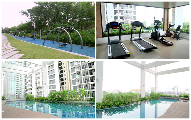 Oasia Residences is the brand's latest venture. It offers a holistic stay, with a focus on refreshing, refueling and recharging the body. Pictured here are the Outdoor Fitness Area on Level 1, the Gymnasium and pool on Level 7.