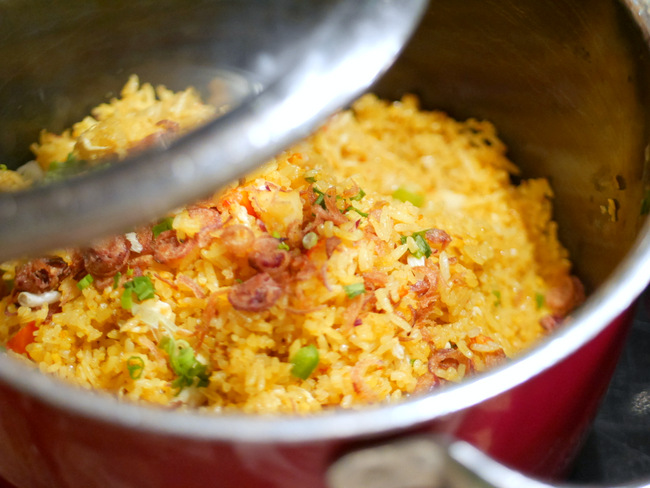 Lobster Bonanza at Melt Cafe, Mandarin Oriental, serves up tons of lobster dishes in the various cuisine styles. Pictured here is the Lobster Fried Rice with Ground Sambal Paste.