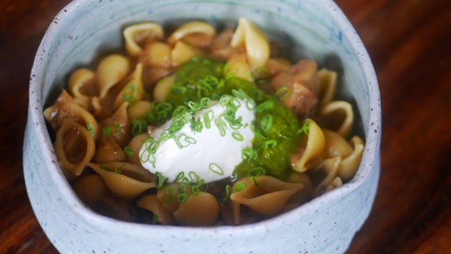 Morsels by Chef Petrina Loh at Dempsey: Firecracker Duroc Pulled Pork (S$24) with habanero cilantro pesto and sour cream.