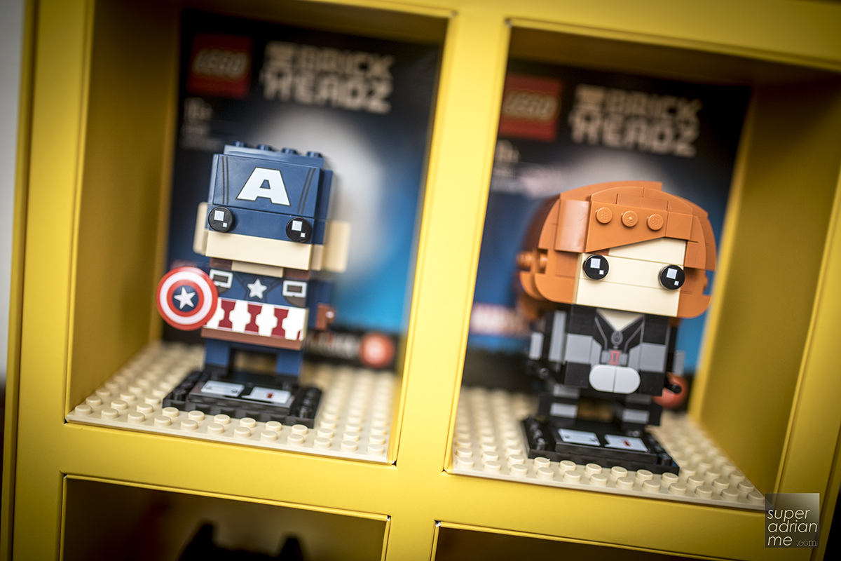 Lego Brickheadz Captain America & Black Widow Singapore limited edition